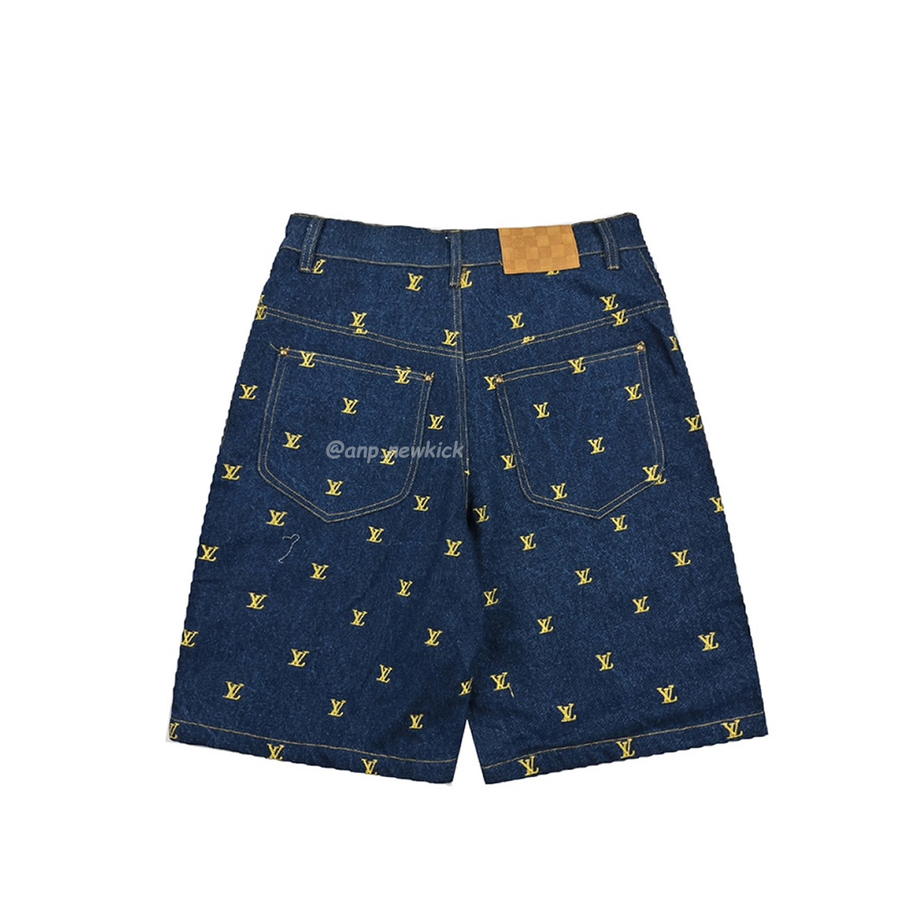 Louis Vuitton Embroidered Logo Denim Shorts (2) - newkick.app